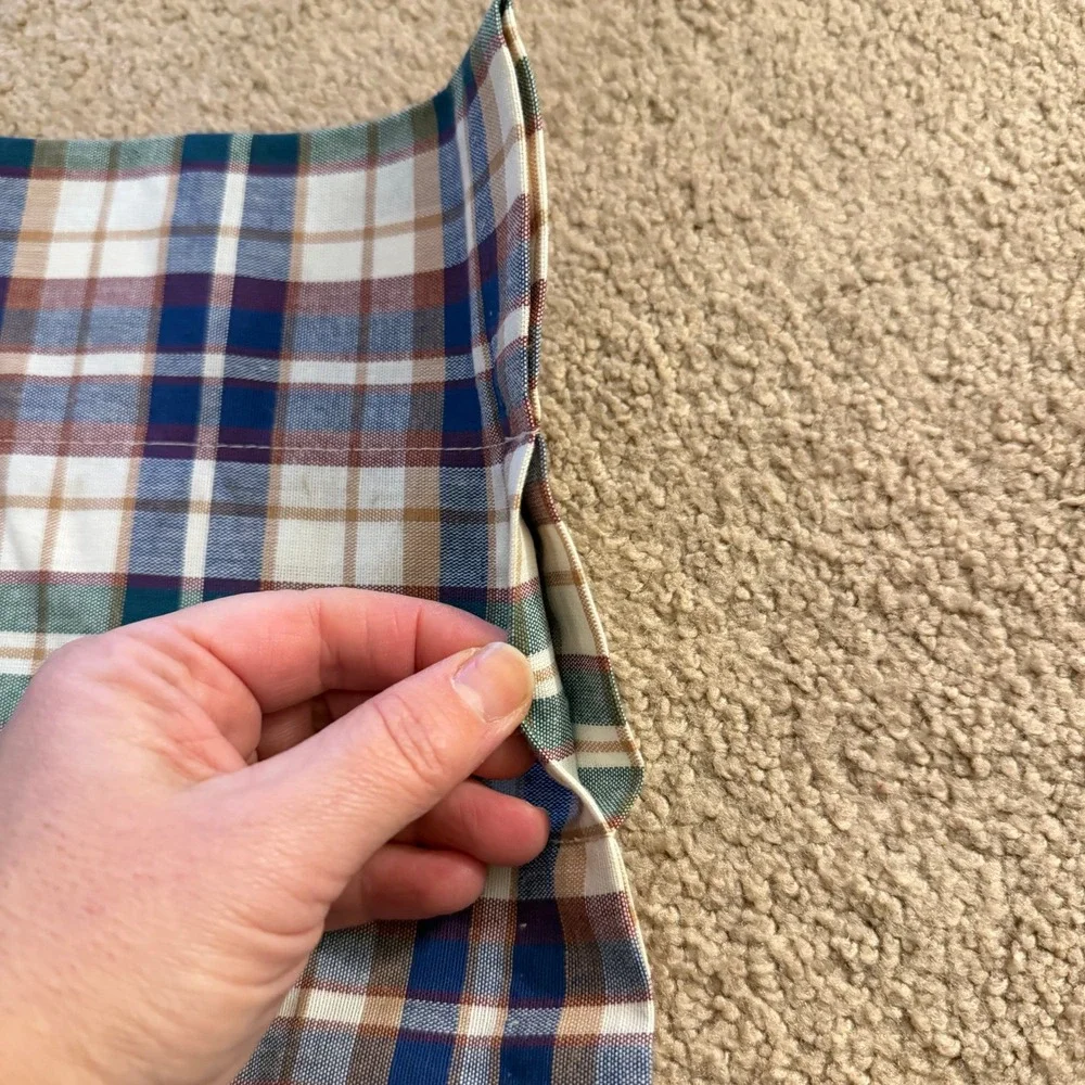 Longaberger‎ Market Day Plaid Woven Traditions Valance Farmhouse Country Vintage